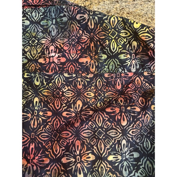 Pete‎ Huntington Bali Hawaiian Floral Shirt 2XL Long Sleeve Colorful Vacation - Picture 12 of 12